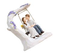 PAMINGONO Estatua Abstracta de Besándose en Columpio de Resina Resistente Figura Decorativa Romántica para Sala de Estar Dormitorio y Escritorio Adorno de Amor para Hogar 1 Pieza