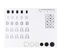 PAMINGONO Esterilla de Silicona para Uñas Tapete para Estampación y Manicura Almohadilla para Practicar Esmalte Guía de Pegatinas para Uñas Protector de Mesa Fácil de Limpiar Flexible y Plegable