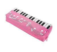 PAMINGONO Estuche para Lápices De Piano Color Rosa Organizador Portátil De Papelería Bolsa Escolar y