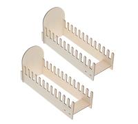 PAMINGONO Expositor de Tarjetas de Felicitación de Madera 2 Piezas Soporte de Sobremesa para Postales y Fotos Organizador DIY para Eventos y Decoración del Hogar