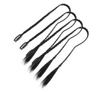 PAMINGONO Extensiones De De Caballo Sintéticas Peluca Larga Trenzada Postizo Para Fiestas