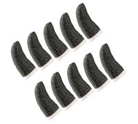 PAMINGONO Fundas para Dedos de Juego Flexibles y Transpirables, Antisudor Hilo de Cobre, Elásticas y Sensibles para Pantallas Táctiles, Paquete de 10 Unidades Negras