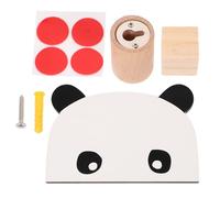 PAMINGONO Gancho de Pared de Madera de Basswood Diseño de Panda para Dormitorio Infantil, Colgador Adhesivo Versátil y Ahorrador de Espacio para Cocina y Sala