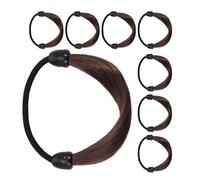 PAMINGONO Gomas Elásticas Cabello para Mujer y Niña Set de 8 Unidades Marrón Cintas Elásticas de Alta Elasticidad para Coleta Accesorios Suaves Que No Dañan el Cabello Uso Diario y