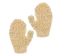 PAMINGONO Guantes Exfoliantes de Natural de Sisal Manoplas de Baño Reutilizables para Exfoliación Profunda Cómodo para Masaje Corporal y Ducha para Eliminar Piel Muerta