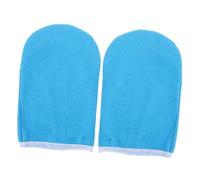PAMINGONO Guantes Manoplas Parafina Azul Con Ribete Blanco Forro Spa Cera Térmico Para Calor Manos De Terapia Parafínica