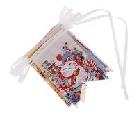 PAMINGONO Guirnalda de Banderines Japoneses para Restaurante Estilo Izakaya Forma de Gato Suerte Poliéster 21X14 CM Decoración Colgante para Vinotecas y Bares de Sushi