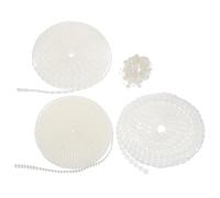 PAMINGONO Guirnalda de Perlas Artificiales 4 Rollos 5 M Cuentas ABS Beige 8-10 MM para Manualidades Decoración de Bodas Navidad y Fiestas Cadena de Perlas Falsas para Artesanía