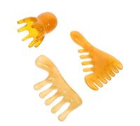 PAMINGONO Herramientas Gua Sha de Resina para Masaje Corporal y Facial, Peine Meridiano de Mano Forma de Pulpo, Set de 3 Peines para Masaje de Cuero Cabelludo y Cuello, Portátil