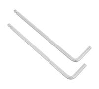 PAMINGONO Juego de 2 Llaves Hexagonales Pequeñas 4 Mm en Acero de Aleación Acabado Cromado Mate, Extremo Esférico para Ángulos Difíciles, Herramienta Manual para Montaje y Reparación