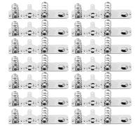 PAMINGONO Juego de 20 Contactos de Resorte Metálicos para Batería AA, Placas de Terminal Agujero para Compartimento de Batería, Repuesto para Bricolaje Alta Conductividad y