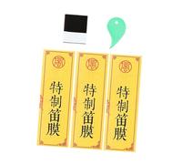 PAMINGONO Juego de 3 Diafragmas de Flauta China Dizi de Caña Natural, Membranas Delgadas y Resistentes, con Suministros para Mantenimiento, Accesorios para Instrumentos de Color Aleatorio