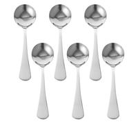 PAMINGONO Juego de 6 Cucharas de Acero Inoxidable para Cocina y Mesa, Estilo Clásico y Seguro, Utensilios Saludables para Servir Sopa y Postres