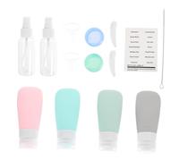 PAMINGONO Juego de Botellas de Viaje de Silicona de 90 Ml a Prueba de Fugas para Artículos de Tocador 14 Piezas