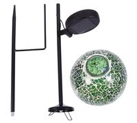 PAMINGONO Luz Solar para Jardín Resistente al Agua Lámpara Exterior Decorativa de Césped con Diseño de Vidrio Iluminación Ambiental para Patios y Espacios Exteriores