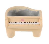 PAMINGONO Maceta de Cemento Pequeña para Suculentas con Diseño de Piano Creativo Macetero Resistente para Plantas de Escritorio para Decoración de Hogar y Oficina Contenedor para Plantas