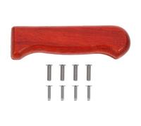 PAMINGONO Mango de Cuchillo de Cocina de Repuesto de Madera de Palo Rojo sin Orificio, Empuñadura Ergonómica para Cortador de Verduras, Accesorio Práctico para Reemplazo y Uso en Cocina