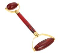 PAMINGONO Masajeador Facial De Rodillo De Cornalina Doble Cabezal Seguro y Práctico Para Relajación y Terapia Facial Compatible Con Técnicas Guasha Para Cara Cuello y Mentón Antiarrugas