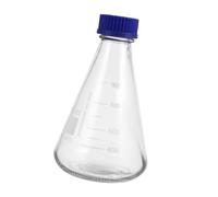 PAMINGONO Matraz Erlenmeyer de Vidrio Transparente Tapón de Rosca, Capacidad 1000ml, Material Sintético, Fácil de Observar y Almacenar, Adecuado para Educación E Investigación