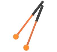 PAMINGONO Mazas para Xilófono y Marimba Cabeza de Goma y Mango de Madera Amarilla Antideslizante Par de Baquetas para Instrumentos de Percusión Uso Profesional Música y Práctica