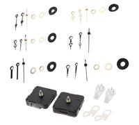 PAMINGONO Mecanismo de Reloj Silencioso Manecillas Metálicas Pequeñas y Accesorios para Reparación y Bricolaje de Relojes de Pared, Set de 2 Piezas Ganchos Incluidos