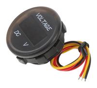PAMINGONO Medidor de Voltaje Digital IP67 0- con Pantalla LED para Coche Barco y Vehículo Recreativo Voltímetro de CC con Cable para Vehículos Todo Terreno y Motocicletas