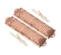 PAMINGONO Mezuzá Judía de Metal Pergaminos para Puerta, 2 Piezas Bendición Hebrea en Inglés para Decoración del Hogar Judío