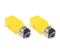 PAMINGONO Motor Eléctrico de CC 130 Motorreductor Doble Eje 1:48, 2 Piezas para Chasis de Coche Inteligente y Robots de Control Remoto