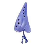 PAMINGONO Ocarina de Cerámica 12 Agujeros en Do Alto para Principiantes Instrumento Musical de Viento Adultos Color Púrpura Hielo Estuche y Cancionero para Aprendizaje