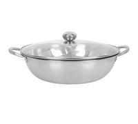 PAMINGONO Olla Caliente de Acero Inoxidable Tapa de Vidrio Templado Diseño Integrado Doble Sabor para Cocinar en Casa Utensilio de Cocina Resistente y Funcional Varios estilos