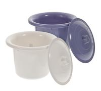 PAMINGONO Orinal Portátil Adultos con Tapa, Plástico Ligero y Base Antideslizante, Adecuado para Viajes y Uso en Casa, Paquete de 2 Piezas Color Aleatorio