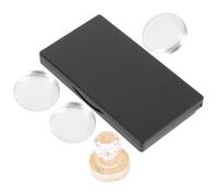 PAMINGONO Paleta De Sombras De Ojos Vacía Rectangular Mate Con 3 Compartimentos, Espejo Incorporado, Bandeja De Maquillaje Portátil Para Viajeros y Profesionales, Incluye 3 Discos Redondos De Aluminio