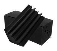 PAMINGONO Paneles Insonorizados para Esquinas 3 Unidades 12x12x30cm Esponja Alta Densidad Negra Triángulo Trampas de Graves Aislamiento Acústico para Cine Ktv Estudio Grabación
