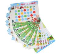 PAMINGONO Pegatinas para Entrenamiento de Orinal para Tabla de Recompensas Reutilizable con Diseño Divertido de Animales de Granja Ayuda Dejar Pañal y Establecer Rutina de Baño para Bebés y