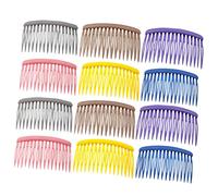 PAMINGONO Peines Laterales Para Peinar 12 Piezas 8cm De Plástico Mate 16 Dientes Para Mujeres Accesorios De Cabello Para Diario