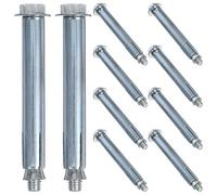 PAMINGONO Pernos de Expansión M8 y Alta Capacidad de Compresión 10 de Acero al Carbono Rápida Instalación para Elementos y Postes de Advertencia Ideales para Garajes y Áreas Residenciales