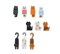 PAMINGONO Pinzas de Madera para Ropa Forma de Gato 10 Unidades Tamaño Mini Clips Decorativos para Fotos Notas y Postales Ideales para Manualidades y Decoración del Hogar