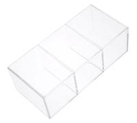 PAMINGONO Portalápices de Acrílico Transparente con Triple Compartimento Organizador Multiusos para Maquillaje y Bolígrafos Soporte de Escritorio Duradero para Oficina y Hogar