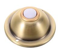 PAMINGONO Pulsador de Timbre Cableado Metálico Dorado Estilo Retro, Botón Redondo para Puertas en Ambientes Residenciales y Comerciales