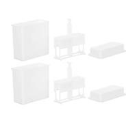 PAMINGONO Recipientes para Tinción de Plástico 2 Piezas con Rejilla para Laboratorio, Frascos de Tinción Coplin Reutilizables para Investigación Médica y Aulas Científicas