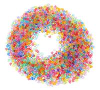 PAMINGONO Relleno para Jarrones Acrílico 10 Mm Corazón Translúcido Multicolor 500 G Decoración Mesa San Valentín Boda Fiesta Manualidades