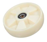 PAMINGONO Ruedas Giratorias para Transpaleta Manual Juego de Ruedas de Nailon 200X50 MM con Rodamiento de Bolas Eje de 47 MM Rodillos de Carga Silenciosos para Almacén y Logística