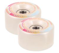 PAMINGONO Ruedas LED para Patines de Doble Hilera 58 MM 90A Cambio de Color Luces Intermitentes 2 Piezas Poliuretano para Patinaje Nocturno y Repuesto Exterior