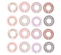 PAMINGONO Separadores de Tallas para Armario de Ñiño 16 Piezas Discos Redondos de Plástico Multicolor Organizadores de Ropa para Recién Nacidos y Pequeños Marcadores Mensuales para