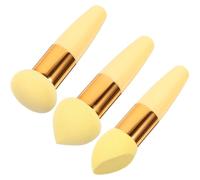 PAMINGONO Set de 3 Esponjas de Maquillaje de Látex Prácticas para Base, Diseño Creativo y Ajuste Curva Facial, Ideales Proceso de Maquillaje