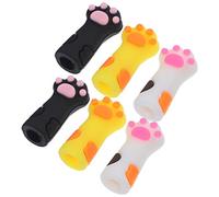 PAMINGONO Set De 6 Pinzas Para Cutículas Funda Protectora De Silicona Forma De Pata De Gato, Tamaño Pequeño, Funda Creativa y Segura Para Manicura, Uso Profesional y Personal