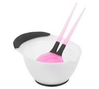PAMINGONO Set de Cuenco Blanco para Teñir el Cabello Cepillo Varios Estilos, Herramienta Abs para Fácil Aplicación Profesional de Coloración Capilar Color Color Aleatorio Varios estilos