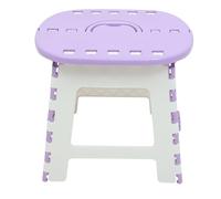 PAMINGONO Silla Plegable de Plástico Hogar, Portátil y Ligera, Color Rosa Violeta, Taburete Antideslizante para Camping, Senderismo y Actividades al Aire Libre