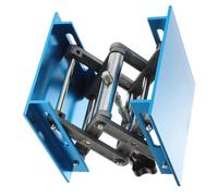 PAMINGONO Soporte de Mesa Elevadora Manual de Aluminio 100x100 Mm, Plataforma Elevadora Portátil Ajustable, Ligera y Compacta para Nivelar Máquinas en Industria y Taller