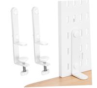 PAMINGONO Soporte de Mesa para Tablero Perforado 2 Piezas de Hierro Conector para Estante de Almacenamiento y Fijación sin Herramientas para Oficina